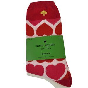 Kate Spade New York Crew Socks 2-pair Hearts
